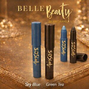 Belle Beauty "SO Shady" Cream Eyeshadow Stick – Sky Blue or Green Tea